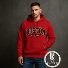 Boston Sweatshirt Cold Weather Jacket Printed Sweatshirt Various Colors Premium Line Immediate Shipping - Red - View 1