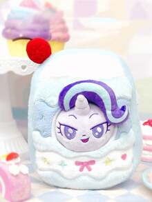 Hasbro 毛绒盲盒 – 美食派对系列，包含 Pinkie Pie、Twilight Sparkle、Fluttershy、Rainbow Dash、Rarity、Applejack，粉丝惊喜礼物，生日礼物 | 15 厘米，单只装，随机发货 - 粉色 - 查看 7