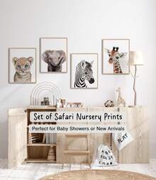 ¡RecomendadoKIU DESIGNS Cuadros Decorativos para Bebé – Láminas Infantiles para Cuarto de Bebé – Decoración Nursery sin Marco – Arte para Habitación Infantil (Selva de 4, 8x10)¡Top de Temporada - Selva de 4 - Ver 6