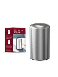 CLITON Stainless Steel Beer Bottle Opener, Automatic Push Down No Damage To Bottle Cap, Quick To Open Small Portable Bottle Cap Openers For Home Bars Picnic Camping Hiking,Wine Gifts For Men