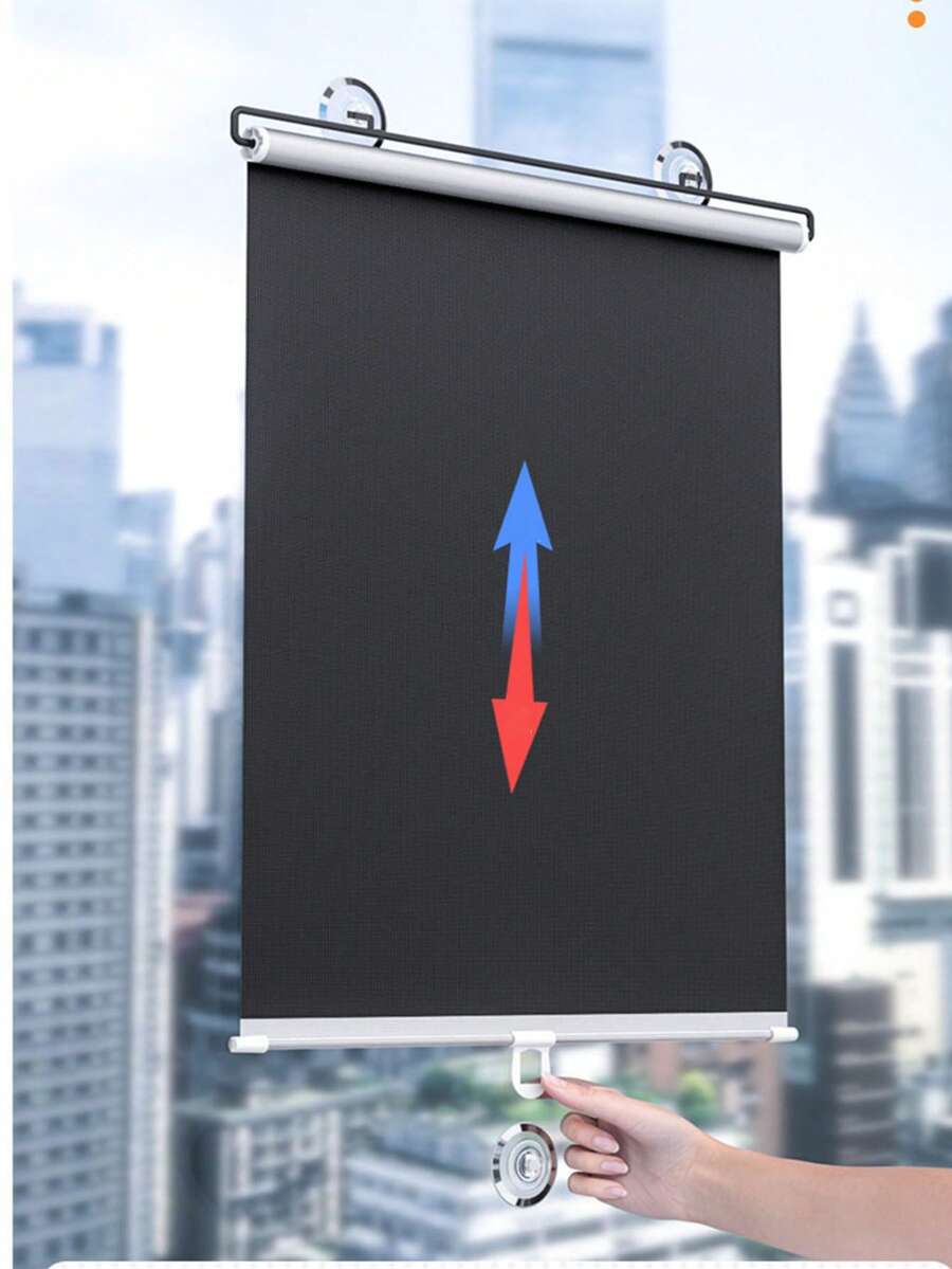 1pc Easy Install Blackout Curtain With Suction Cups, No Drilling Required, Blackout Fabric For Car Windows, Easy Privacy Screen For Kitchen, Bathroom, Bedroom, Hallway, Car Sun Shade, Privacy Protection, Suitable For Home And Vehicle, Can Also Be Used As Pet Barrier, A Convenient Peel And Stick Window Film, Wall Decor, Window Sticker. Privacy Protection, Ramadan Gift, Valentine's Day Car Privacy Cover - Multicolor - View 1