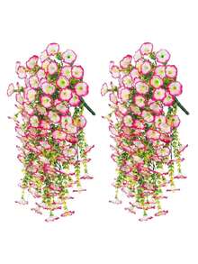 1/4 Stücke 75cm künstliche hängende Blumen, gemischte Farben Prunkwinde und Eukalyptusblätter, UV-beständig, realistisch, ohne Behälter, für Valentinstag, Weihnachten, Halloween, Erntedankfest, Muttertag, Frühlingsdekor, verschiedene Räume, Außenbereich, Büro, Gartendekoration