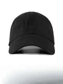 1pc Unisex Minimalist Baseball Cap, Soft Top Sun Protection Hat, Suitable For Spring/Summer - Black - View 2