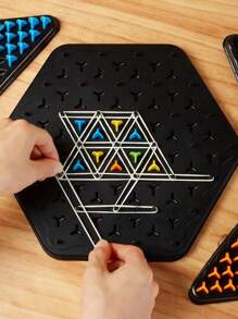 1 套 23 厘米/9 英寸随机颜色链条问答游戏，2-4 人游戏，成人家庭游戏，弹力带游戏，家庭之夜互动益智游戏，旅行棋盘游戏（不含游戏说明） - 彩色 - 查看 3