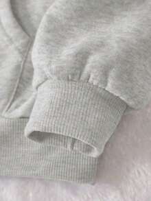 Winter Clothes For WomenINAWLY Women's Casual Letter & American Flag Print Long Sleeve Hoodie Sweatshirt, Autumn/WinterLoose And Comfortablehoodie Christmas Sweatshirt - 淺灰色 2 - 查看 3