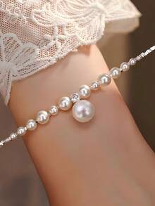 BALMORA A Exquisite Luxury S925 Sterling Silver Pearl Bracelet Gift For Girlfriend - silver - View 5