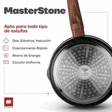 Olla Antiadherente Master Stone Tapadera de Vidrio Templado | Revestimiento de Piedra de Alemania% libre de PFOA, para estufa de inducción, gas o eléctrica. Olla Chica Blanca 1.9 L, 18 - Piedra maestra Gris - Ver 10