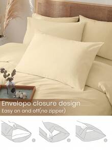 Bộ ga trải giường 2/3 món bằng cotton nguyên chất, 100% cotton, mềm mại và thoáng khí, thân thiện với da, chống xù lông, đồ dệt gia dụng thời trang, bao gồm vỏ chăn và vỏ gối, phù hợp với giường đơn, đôi, cỡ Queen, cỡ King, không bao gồm chăn bông, dùng được cả bốn mùa, nhiều màu sắc để lựa chọn, có thể giặt máy. - Nhiều màu - Xem 6