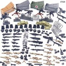 Military Set Simulate Battle Mini Weapon Pack Gun Rifle Pistol Accessories Building Blocks Diy Set Equipment Accessories Kits Swat Team Soldier Figures