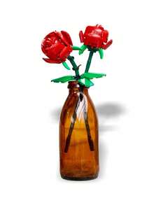 LEGO Creator Roses 40460，人造花，适合音乐节/婚礼季送礼，可调节红色花朵展示，音乐节/婚礼季，家居装饰植物套装，最佳礼品之选 - 彩色 - 查看 3