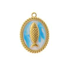 1pc Stainless Steel Unique Design Fish, Flame, Pentagram, Leaf, Starfish, Tarot Card Pendant, Handmade DIY Jewelry Accessory