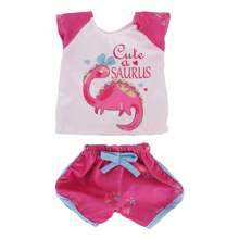 2 件套服装套装（衬衫和短裤）适合 16-18 英寸重生婴儿娃娃，配饰（不含娃娃）