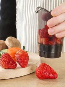 3-In-1 Manual Vegetable Chopper And Slicer Cup - Plastic Body With Carbon Steel Blades, Dishwasher , Suitable For Outdoor Camping And Kitchen, Multi-Functional Tool For Slicing, Dicing And Measuring - Great For Onions, Mushrooms And Other Vegetables