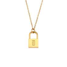 Ins Fashion Versatile Necklace Hip-Hop Multi-Layer Stainless Steel Letter Concentric Lock Necklace - Chữ H - Xem 9
