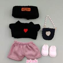 适用于拉布依娃娃衣服服饰毛衣配饰靴子拉布依秋冬毛衣套装1代2代娃娃通用配件，E鞋雨靴，1代鞋子 - 彩色 - 查看 5