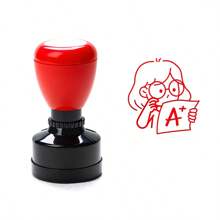 1 套英语和德语教师印章，彩色鼓励短语，用于评分、家庭作业、课堂管理，耐用 ABS 材料 - 非常适合学校和办公室使用