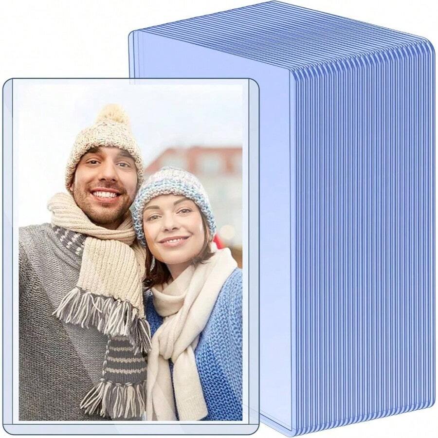 30 Pack Post Card Photo Top Loaders 4x 6 Inches Hard Plastic Cards Sleeve Protectors Rigid Photo Plastic Sleeves For Trading Cards, Baseball Cards, Postcards