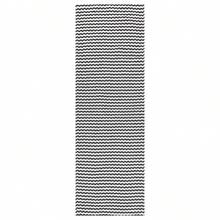 Individual Runner Rug Various Sizes - 100% Cotton Home Living Room Bedroom Kitchen - Black/Natural - View 2