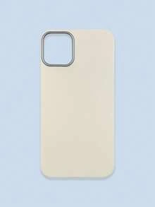 极简时尚白色、灰色、黑色仿皮纹理手机壳，防指纹、防水、防汗，超薄柔软触感，手机保护套，兼容三星、 17 Pro Max、13/14/15/16/16 Plus/16 Pro Max - 白色 - 查看 46