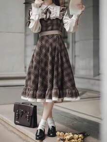 طقم زي خادمة، فستان دمية فرنسية عتيقة بطراز لوليتا، مناسب لصور التخرج، مواعيد الحديقة، العشاء الرومانسي، النوادي، حفلات الأزياء، عيد الحب - متعدد الألوان - مشاهدة 3