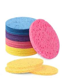 Soft Cleansing Facial Powder Puff(Mixed Colors), Beauty Facial Sponge, Bath Makeup Remover Puff, Facial Cleansing Tool, Exfoliating, Blackhead Removal, Gentle Skin Cleansing