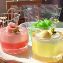 1个可爱草莓奶昔蛋糕饮料奶茶杯 5.5厘米 仿甜点湿杯 - 彩色 - 查看 5