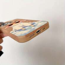 Funda para móvil con diseño de oveja moderna y gafas a la moda, resistente a golpes y caídas, fabricada en TPU con textura de piel de oveja, compatible con phone 15 Pro, 16 Pro, 14 Plus, 13 Reloj, 12, 11 Pro, XS, X y XR. Modelo SHJC2756 - Caqui - Ver 2