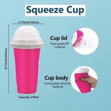 Slushy Maker Cup, Slushie Maker Cup Magic Frozen Ice Cream Cup Cooling Cup Double Layer Squeeze Cup, Homemade Milk Shake Ice Cream Machine, Convenient To Use, Fashionable Item