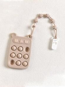 1 Set Baby Silicone Teething Toys, Chew Molar Stick, Anti-Bite Teether With Pacifier Clip, Suitable For Baby Boys And Girls