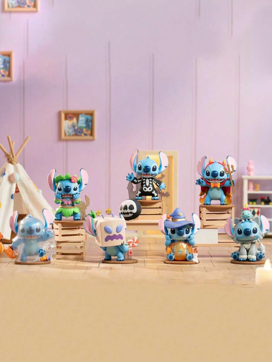 TOPTOY Diario divertido de Stitch Serie 1.0 Caja ciega coleccionable, incluye tarjeta de colección de personajes, regalo lindo para niñas, figura de acción decorativa - Multicolor - Ver 1
