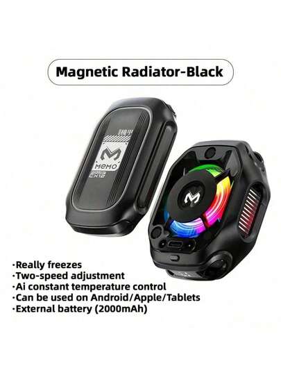 MEMO CX12 2025 är en ny kylanordning för mobiltelefoner med en ljusstark digital skärm som även kan fungera som ett externt batteri för din telefon.