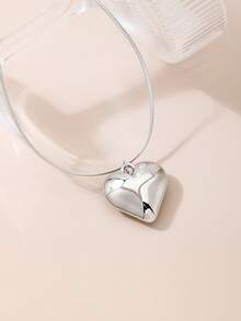 1 pieza Dije con colgante de corazón dorado de moda y lindo, colgante con forma de corazón 3D con decoración de pequeños corazones adorables, collar de varias capas adecuado para festivales, citas y uso diario