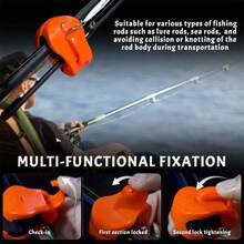 2pcs, Lure Rod Bundle Tool, Multi-Functional Rod Bundle, Rod Protector, Lure Rod Storage Bundle, Lure Accessories, Fishing Accessories, Fishing Rod Fixing Clip. - Multicolor - View 3