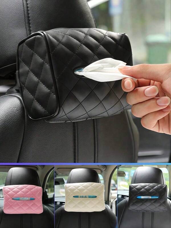 1 حامل مناديل للسيارة، حامل مناديل عالمي للمرآة الشمسية والمقعد الخلفي، علبة مناديل فاخرة للمركبات، مثالي للرحلات والتنقلات اليومية، هدية مثالية للسائقين والأمهات وأصحاب السيارات الجدد، رائع لعيد الأب وعيد الميلاد، موزع مناديل للسيارة مضاد للانزلاق