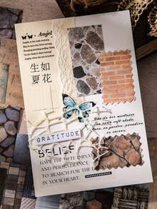 25 folhas de adesivos com tema vintage, 4 designs, adesivos decorativos de alta qualidade para scrapbooking, presentes, escritório, casa, etiquetagem, sala de aula, brinquedos de entretenimento, agenda de estudantes, decoração vintage criativa faça você mesmo