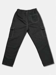 1pc Men's Multi-Pocket Cargo Pants, Casual, Loose Fit, Suitable For Beach, Vacation, Daily Commute, Sports, Outdoor, Fitness, Jogging, Loose Straight Leg Pants, Fashionable Streetwear