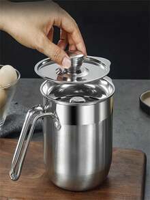 1pc Premium 304 Stainless Steel Egg Yolk Separator - Easily Separate Egg Yolk And Egg White, Convenient For Healthy Cooking And Baking, Convenient Breakfast Supplies, Family Dinner Supplies, Party Supplies