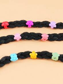 60pcs Hair Braids Beads Headwear Cute Candy Colors Plastic Hairpins Summer Hair Claw Clips For Girls Hair Accessories Loc Hair Jewelry For Braids For Girls