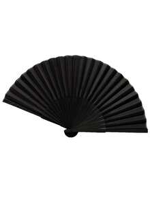 3 Pcs Black Classic Folding Hand Fan, Summer Cooling Gift, Elegant And Fashionable Black Folding Fan, Easy To Carry And Put In Bag,For Wedding, Party Favor, Performance, Dance, Home Decoration, Festival, And Gifting Purposes Birthday Gifts Graduation - Multicolor - View 14
