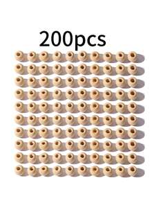 200 pièces Grandes perles en bois de 5 couleurs pour bracelets DIY, colliers, artisanat, également adaptées pour le tissage de coussins, polyvalentes et décontractées - Multicolore - Voir 7