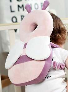 1pc Baby Anti-Fall Head Pillow, Breathable Anti-Collision Protective Cap Hat, Suitable For Walking And Crawling, Adjustable Cartoon Bee Design