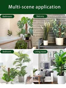 1/2/4pcs Stackable Moss Poles, Suitable For Pothos And Climbing Plants - Multiple Sizes Available, Natural Coconut Fiber Material Great For Home, Office, Garden Planters Coconut Fiber Totem Plant Support, Light Brown, Indoor Potted Plants, Moss - Multicolor - View 9