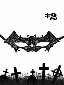 2 Sexy Black Lace Eye Masks, Party Mask Costume Props, Suitable For Masquerade Balls And Costume Parties
