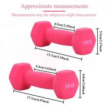 2 件 1/2KG 哑铃 + 1 件阻力带，家庭健身套装初学者纤细手臂肩部训练便携式塑形锻炼器材。 - 彩色 - 查看 6
