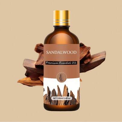 100ml/30ml Large Bottle Premium Sandalwood Essential Oil, 100% Pure Natural, Suitable For Diffuser, Humidifier, Natural Style | Nourishing Oil, Holiday Gift