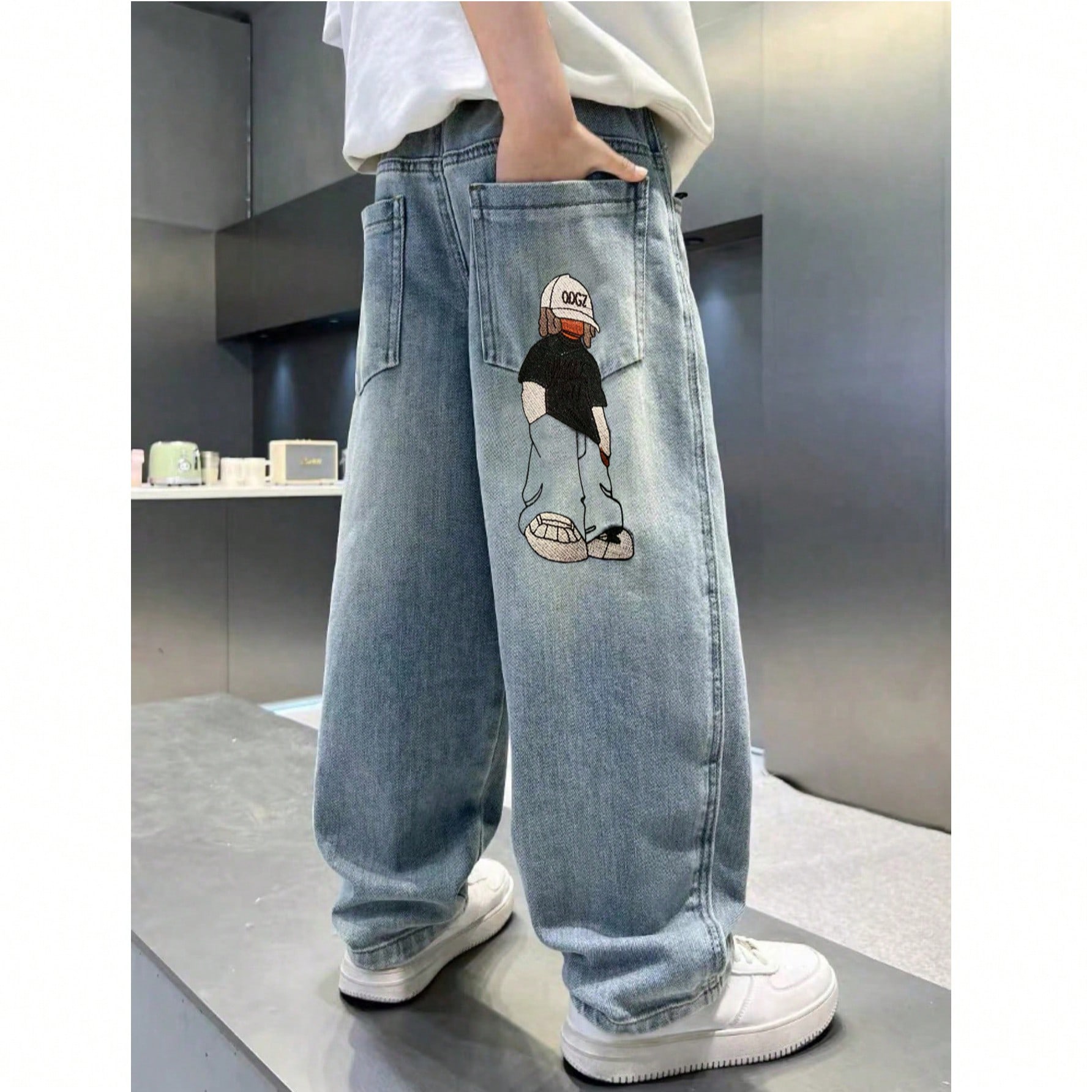 Jeans rectos casuales para niños, otoño 2025