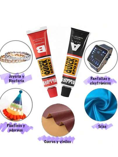 DeTODO Pegamento Adhesivo Epoxi Multiuso Recina+Endurecedor: kit de resina y endurecedor epoxi, adhesivo multiuso, alta resistencia y durabilidad, ideal para manualidades y reparación.