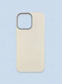 极简时尚白色、灰色、黑色仿皮纹理手机壳，防指纹、防水、防汗，超薄柔软触感，手机保护套，兼容三星、 17 Pro Max、13/14/15/16/16 Plus/16 Pro Max - 白色 - 查看 39