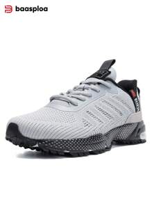 baasploa Chaussures de course pour hommes Baskets Extérieur Casual Léger Respirant Chaussures de tennis Homme Mode Designer Maille Chaussures de course professionnelles Tailles 41-45 Sports Antidérapantes Chaussures de course extérieure Exercice Hommes Chaussures Baskets Augmentation de la hauteur Chaussures de marque
