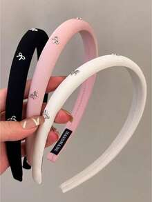 3 قطع/قطعة واحدة شريط رأس نسائي كوري موضة ضيق من القماش الإسفنجي الأبيض الصلب، شريط رأس أنيق متعدد الاستخدامات مناسب للاستخدام اليومي، المنزل، المدرسة، الشاطئ، العمل، الحفلات، العطلات، عيد الميلاد، عيد الحب، عيد الأم، اكسسوارات الشعر، شريط الشعر، هوب الشعر، شريط الرأس للنساء، اكسسوارات رأس للملابس الخريفية - متعدد الألوان - مشاهدة 8